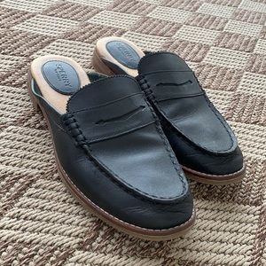 Sperry Seaport Black Mules Size 9